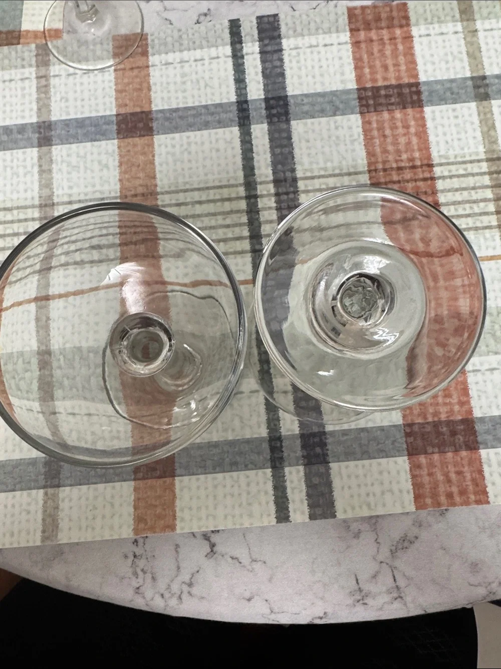 Clear Glass Coupe Cocktail Glasses - Set of 2